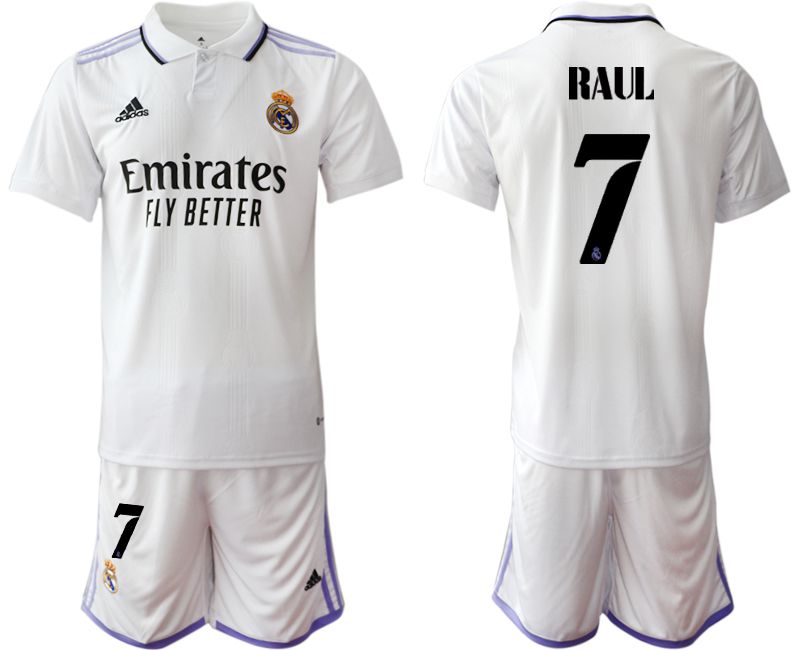 Men 2022-2023 Club Real Madrid home white #7 Soccer Jersey